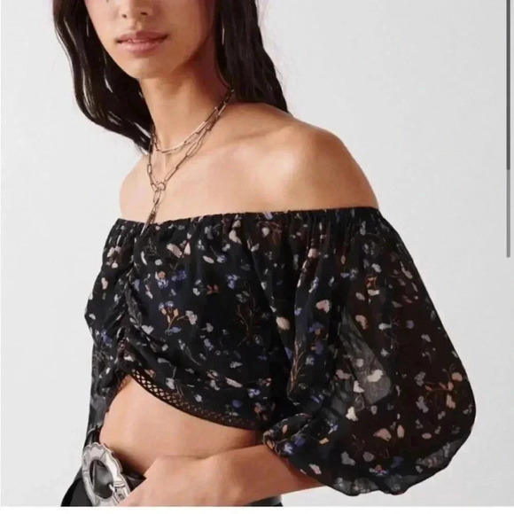 NWT Ba&sh Topaz Crop Floral Top size XS - Picture 12 of 15